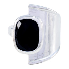 Angel Signet Black Solitaire Ring Black Onyx Black