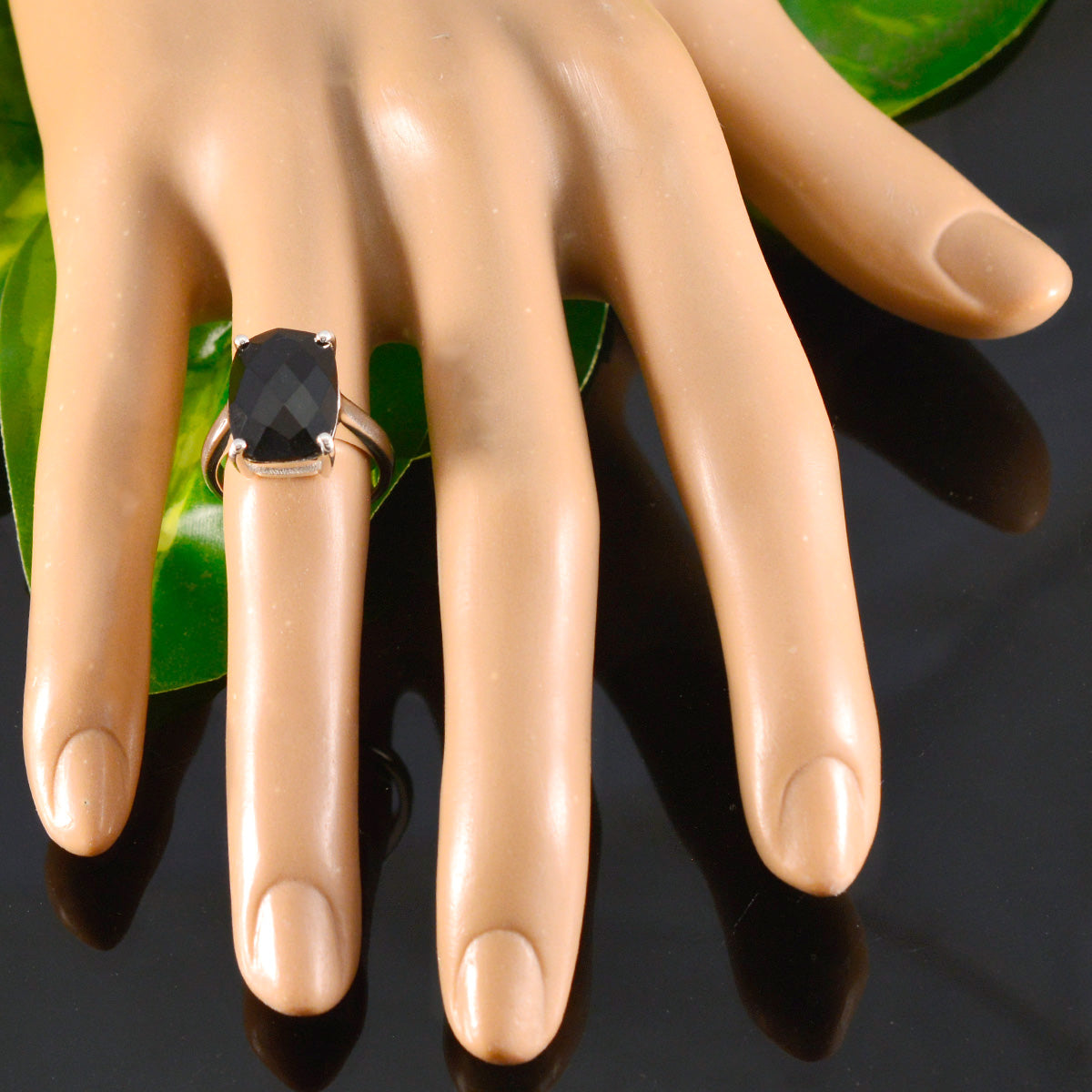 Riley Cultural Black Solitaire Ring