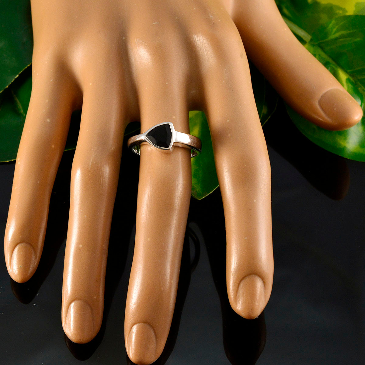 zazlle Boho Black Solitaire Ring