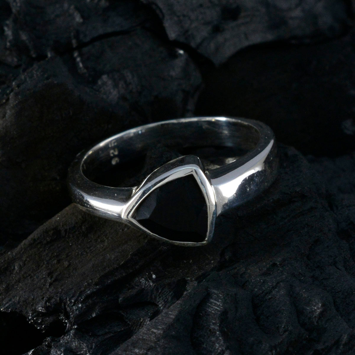 zazlle Boho Black Solitaire Ring