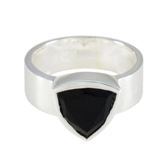 Zoey Signet Black Solitaire Band