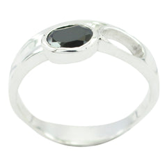 Bianca Ethnic Black Solitaire Ring Black Onyx Black