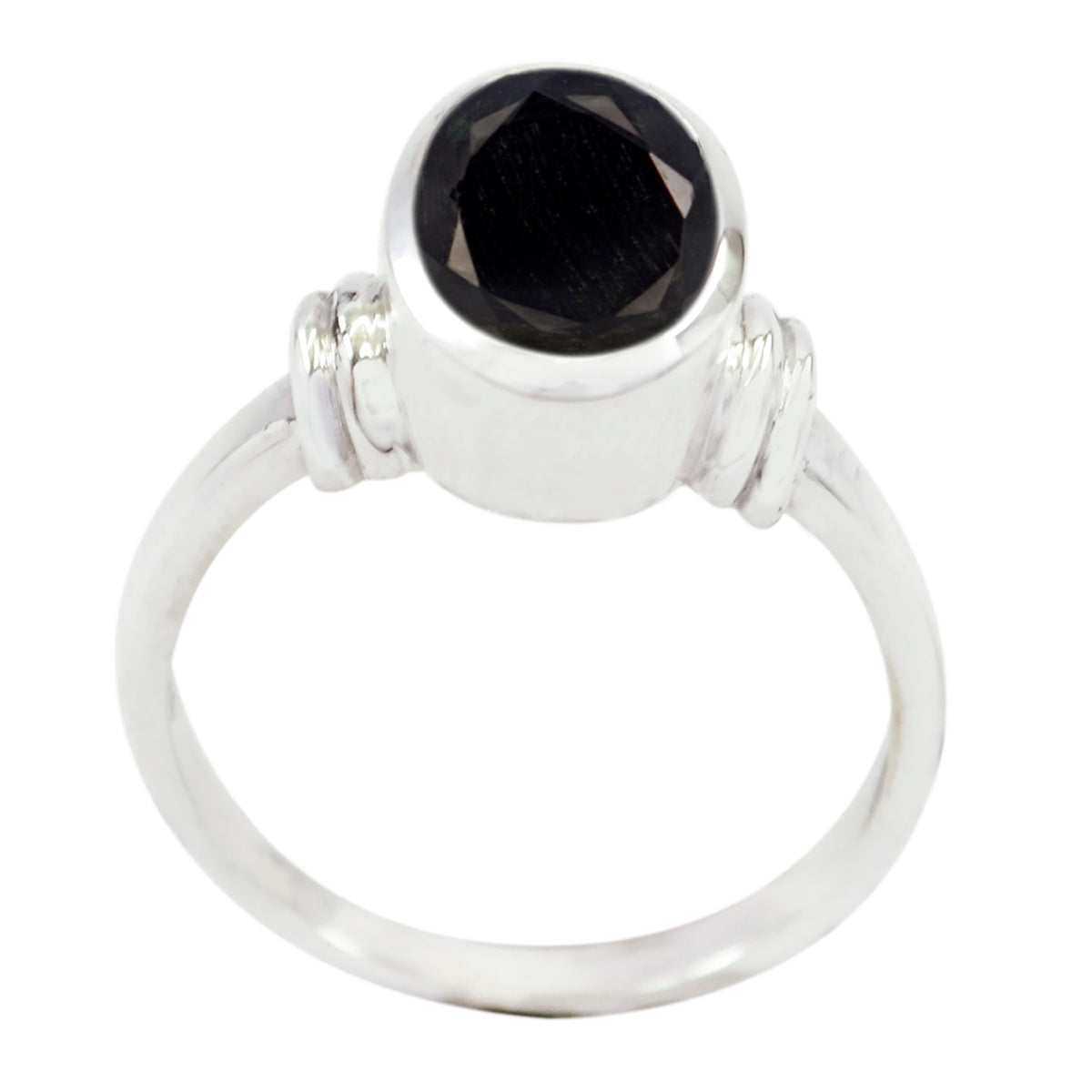 Teresa Sophisticated Black Solitaire Ring