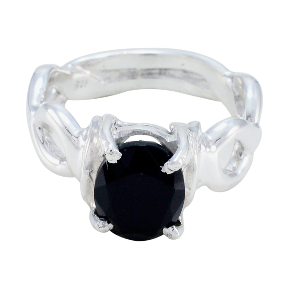 Aaliyah Rope-Wire Black Solitaire Ring