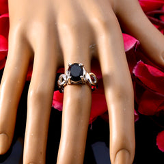 Aaliyah Rope-Wire Black Solitaire Ring