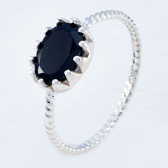 Xiu Twist Black Solitaire Ring