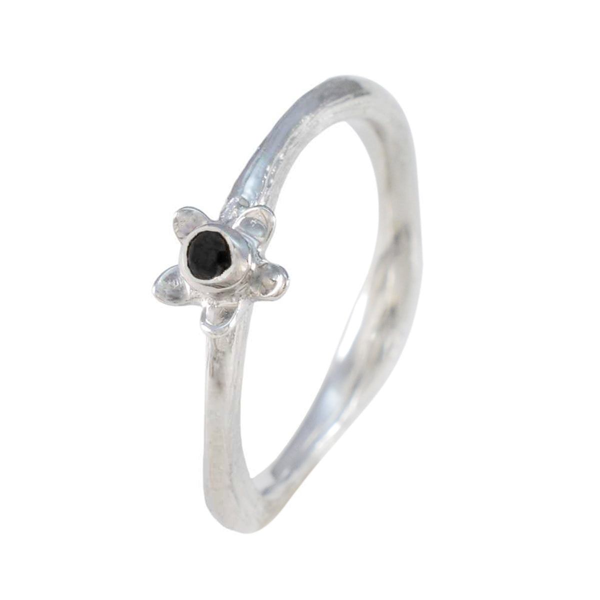 Alice Feminine Black Solitaire Ring