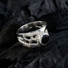Alejandra Filigree Black Solitaire Ring