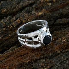 Alejandra Filigree Black Solitaire Ring