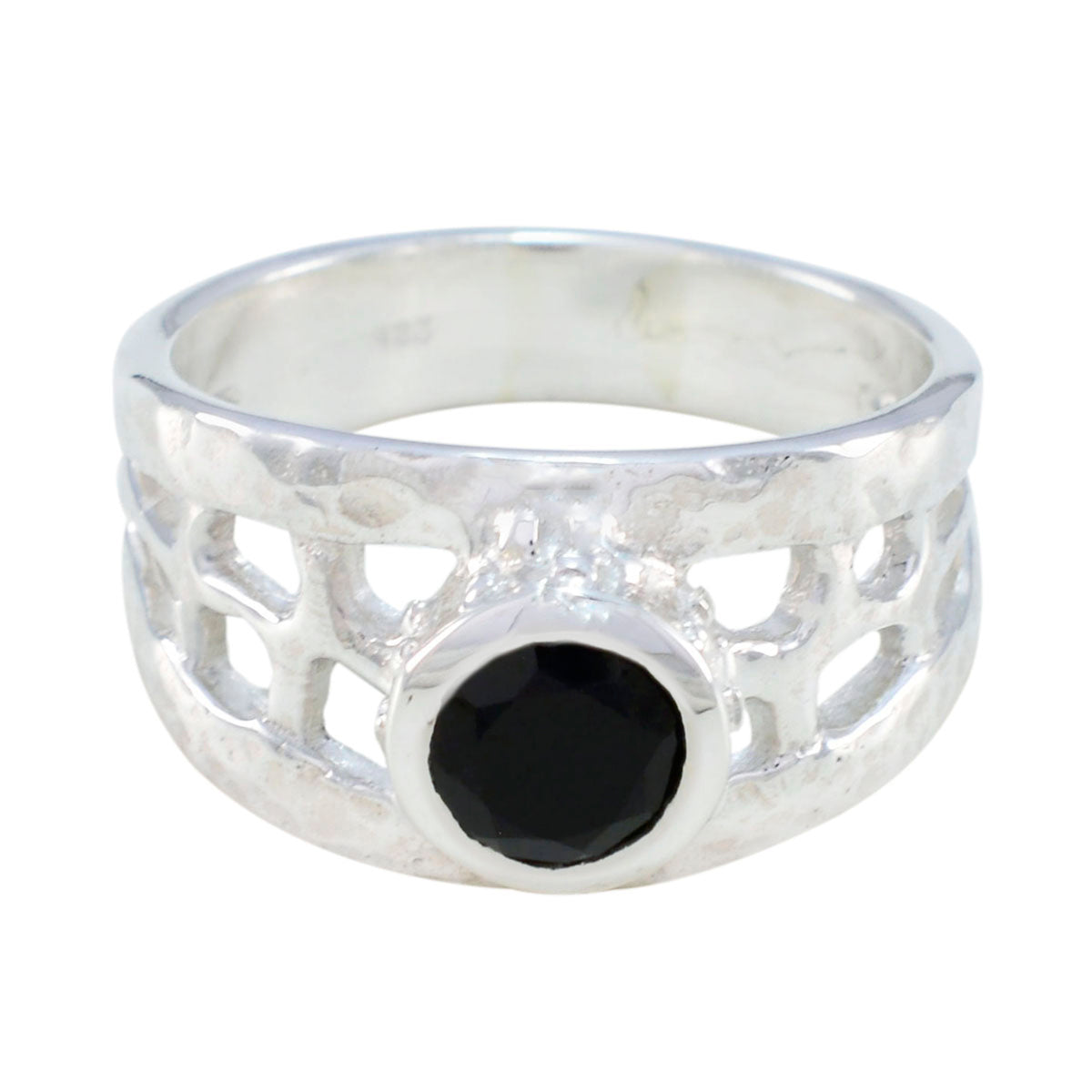 Alejandra Filigree Black Solitaire Ring Black Onyx Black