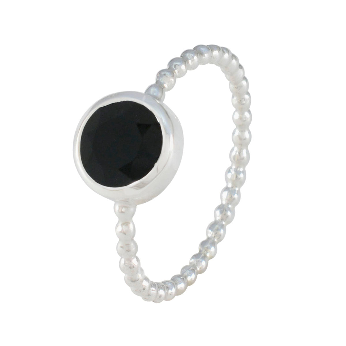 Hannah Twist Black Solitaire Ring