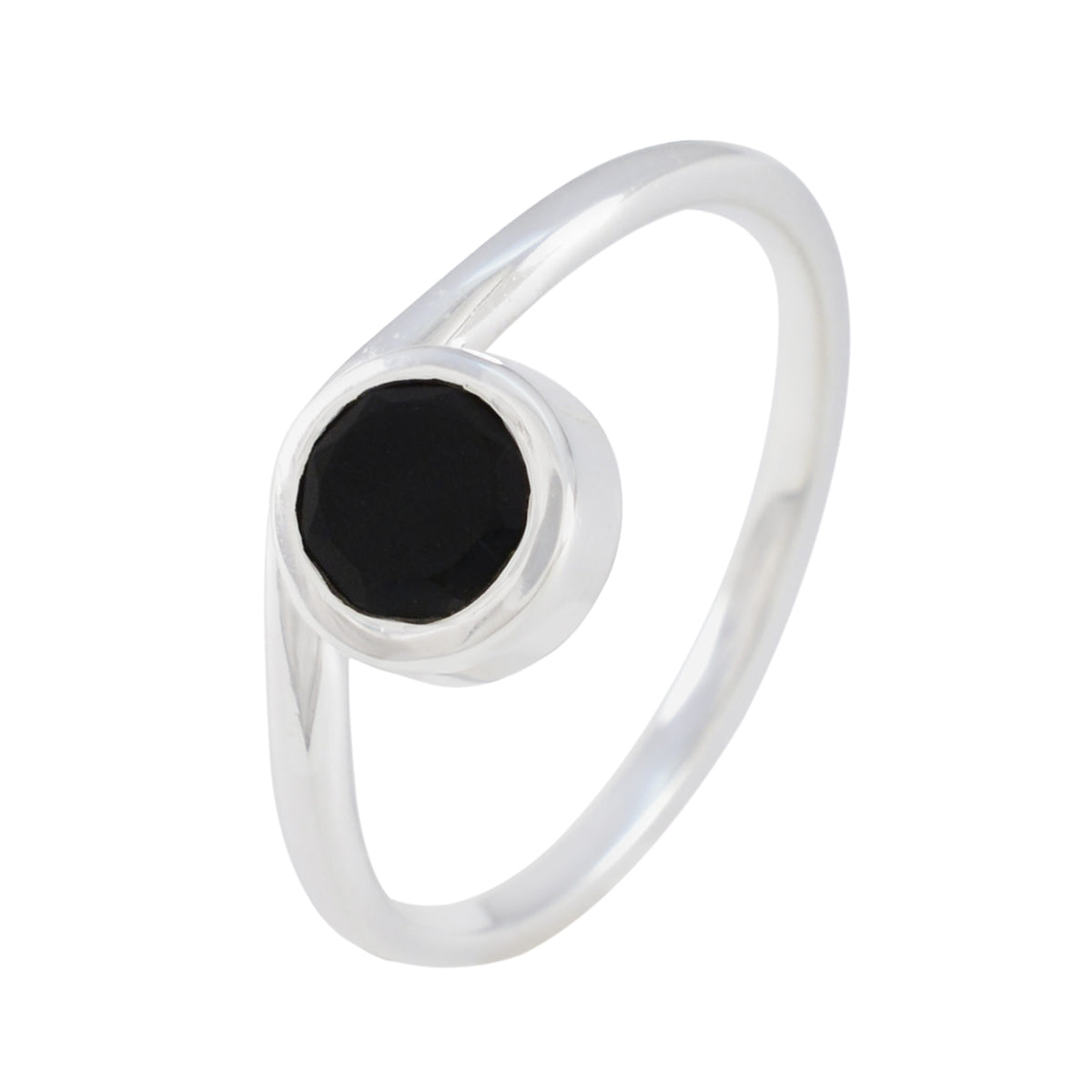 Ananya Feminine Black Solitaire Ring