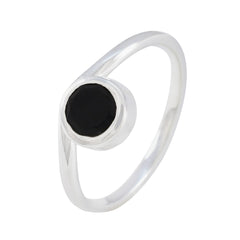 Ananya Feminine Black Solitaire Ring