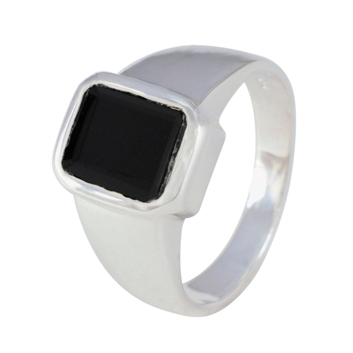 Andrea Signet Black Solitaire Ring