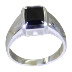 Andrea Signet Black Solitaire Ring