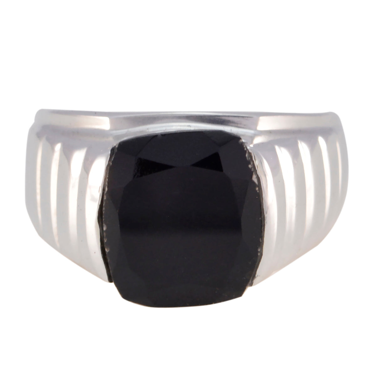Giulia Armor Black Solitaire Ring