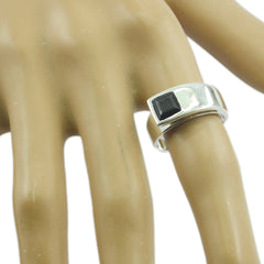 Cecilia Sophisticated Black Solitaire Ring