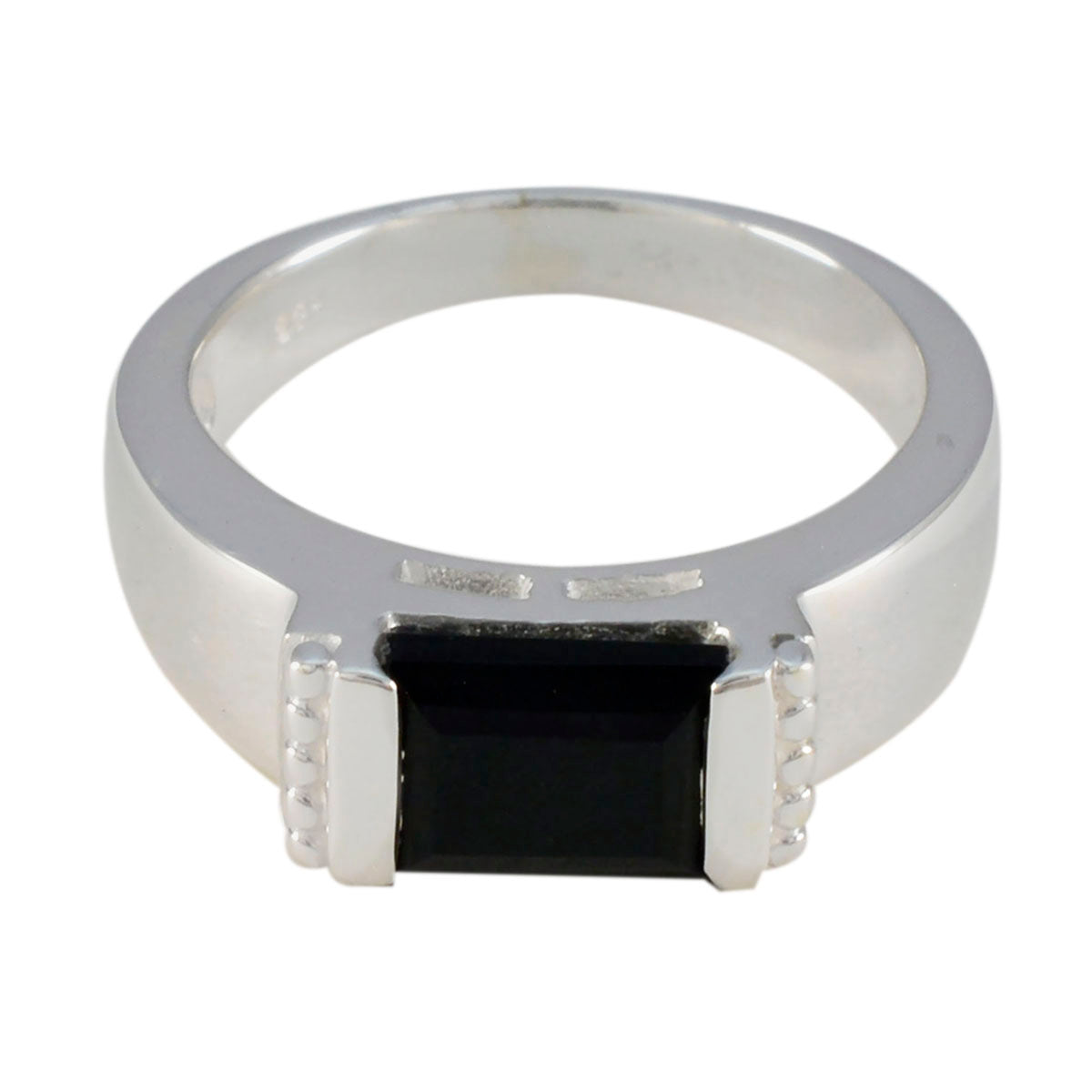 Meera Romantic Black Solitaire Ring Black Onyx Black