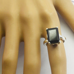 Gabriela Feminine Black Solitaire Ring