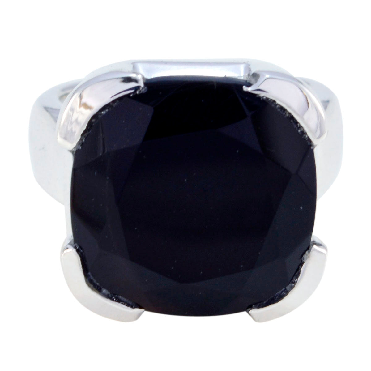 Victoria Signet Black Solitaire Ring
