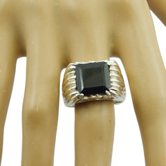 Zoey Armor Black Solitaire Ring