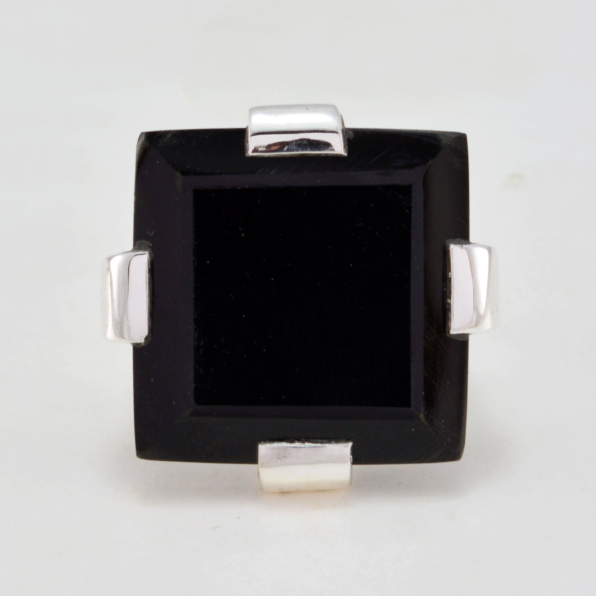 Agnes Artisan Black Solitaire Ring