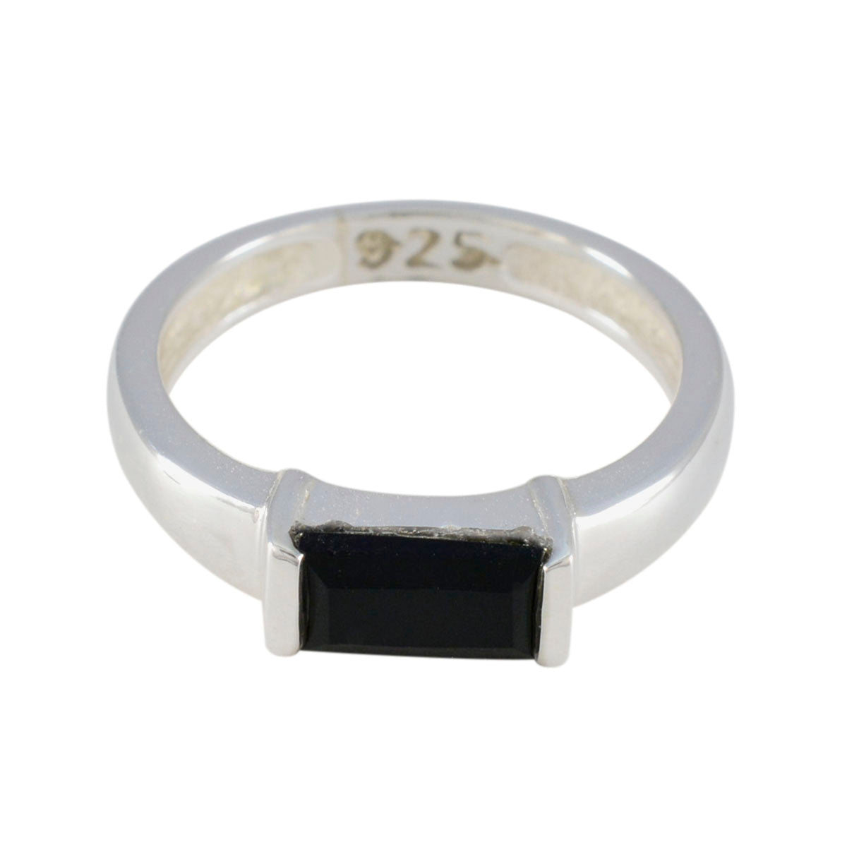 Ying Abstract Black Solitaire Ring Black Onyx Black