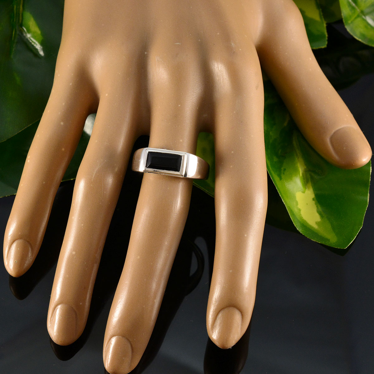 Joaquina Cultural Black Solitaire Ring