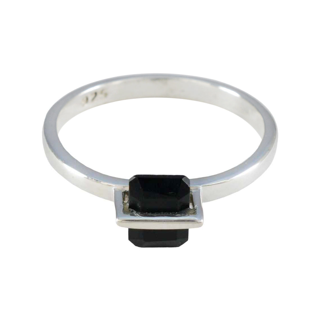 Yuki Luxurious Black Solitaire Ring Black Onyx Black