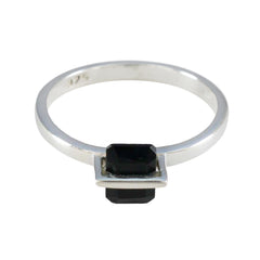 Yuki Luxurious Black Solitaire Ring Black Onyx Black