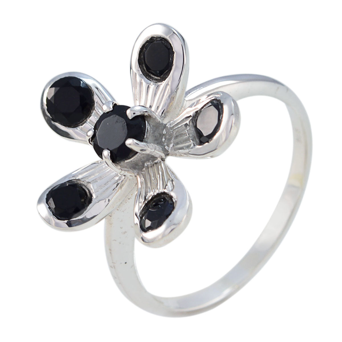 Priya Fairytale Black Hexa Ring