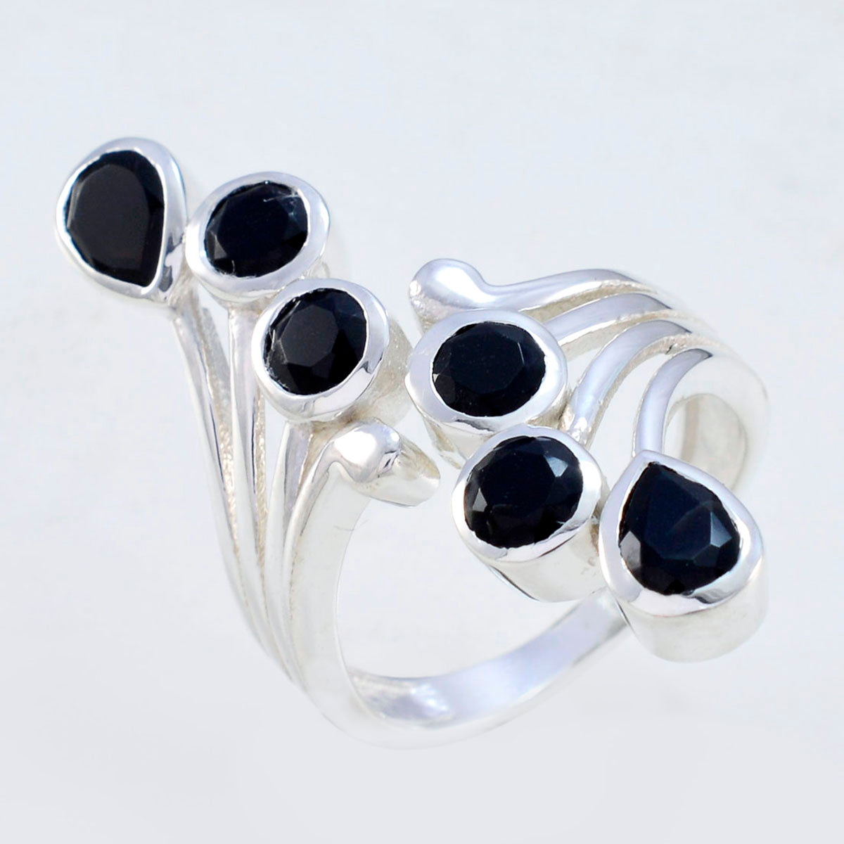 Violet Modern Black Hexa Ring