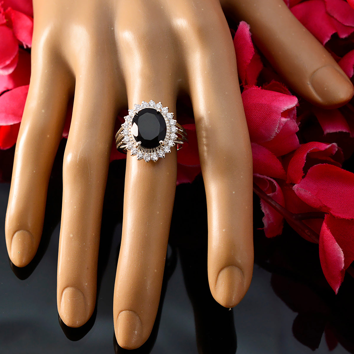 Luisa Signet Black Halo Ring