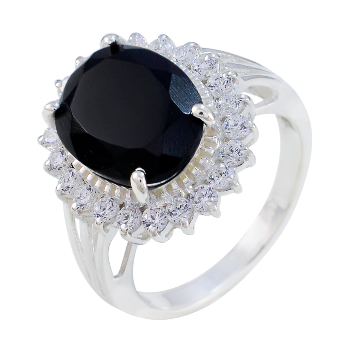 Luisa Signet Black Halo Ring