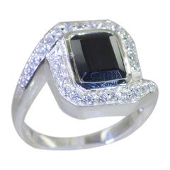 Clara Abstract Black Halo Ring