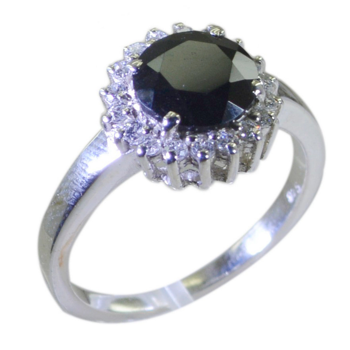 Araya Feminine Black Halo Ring
