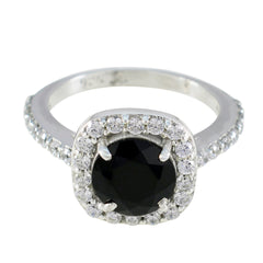 Ayesha Abstract Black Halo Ring Black Onyx Black