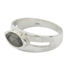 Natcha Contemporary Black Solitaire Ring