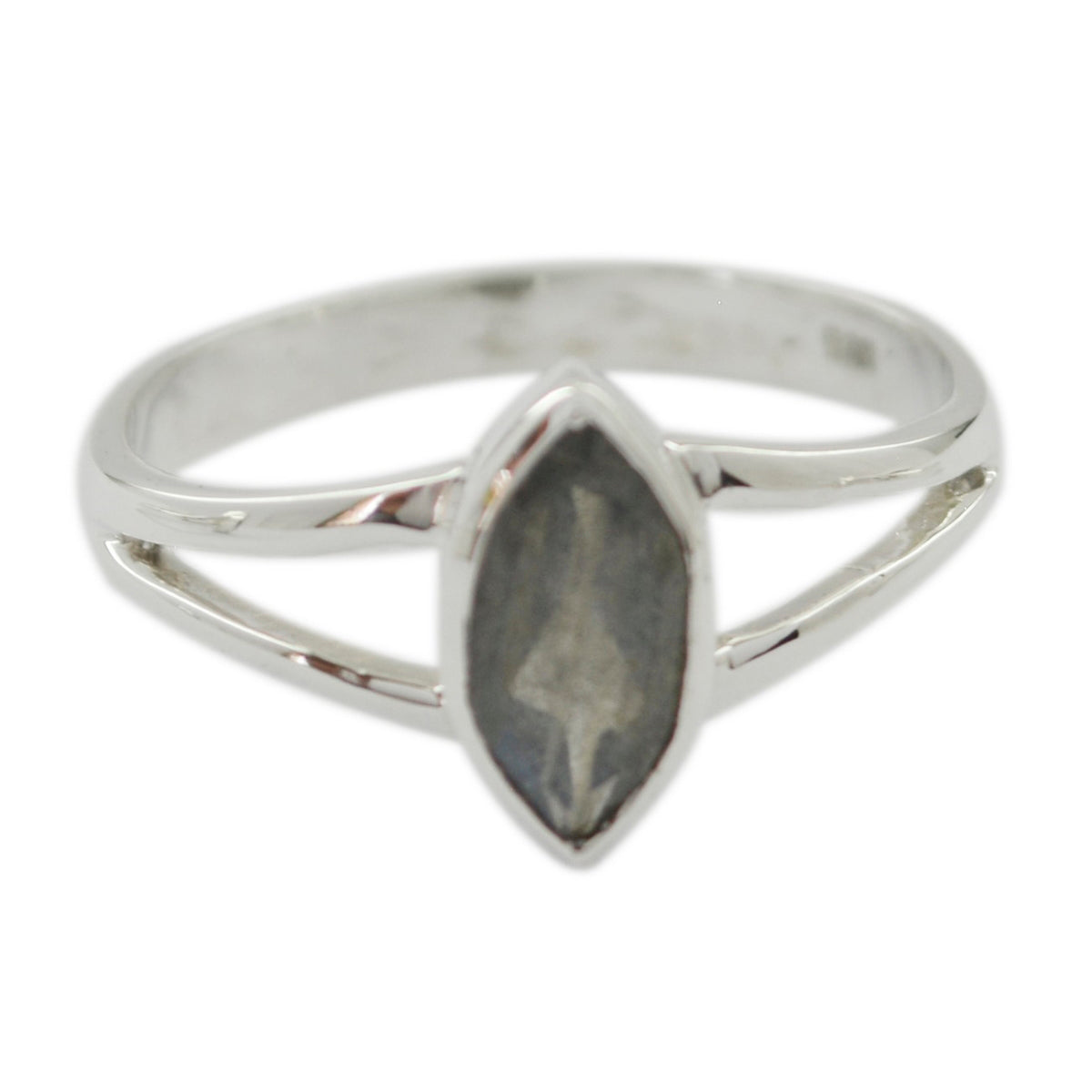 Jiwoo Geometric Black Solitaire Ring Black Rutile Black