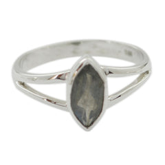 Jiwoo Geometric Black Solitaire Ring Black Rutile Black