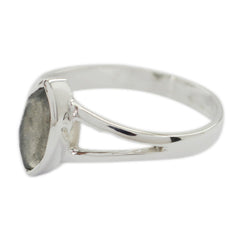 Jiwoo Geometric Black Solitaire Ring