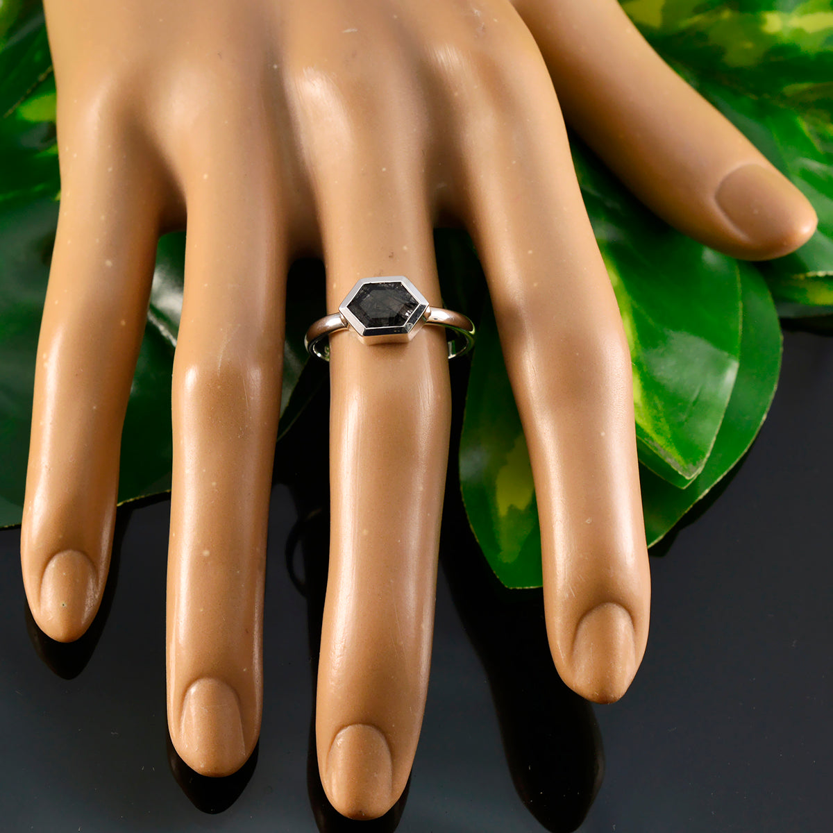 zazlle Romantic Black Solitaire Ring