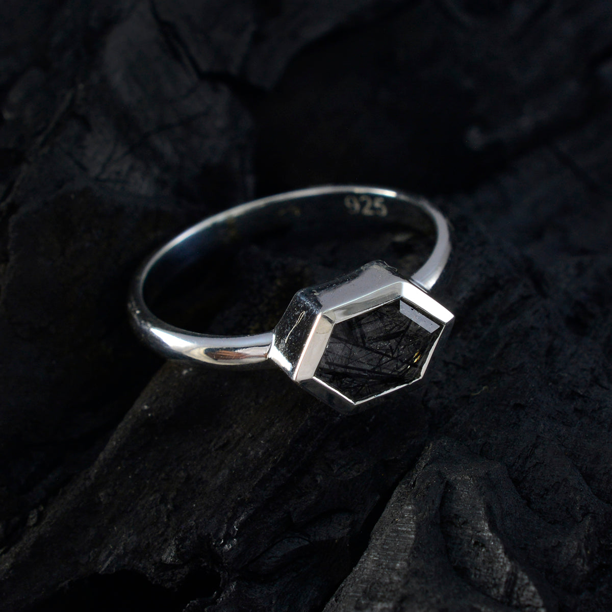 zazlle Romantic Black Solitaire Ring