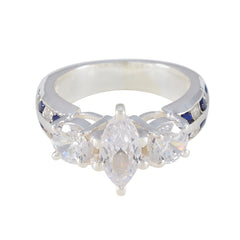 Zoey Glamorous Blue Halo Ring Blue Sapphire CZ Blue