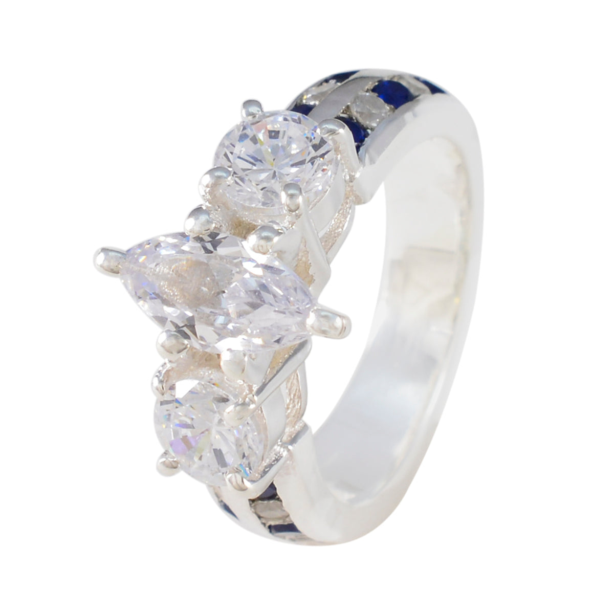 Zoey Glamorous Blue Halo Ring