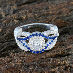 Isabella Artisan Blue Halo Ring