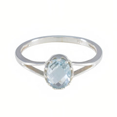 Rina Contemporary Blue Solitaire Ring Blue Topaz Blue
