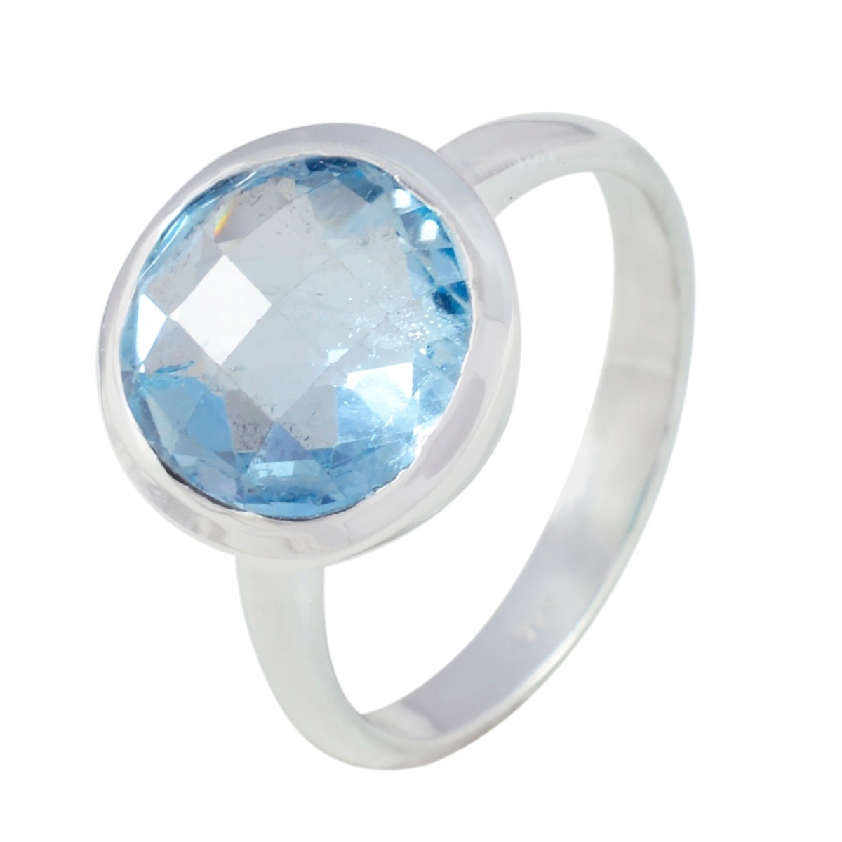 Ángeles Sophisticated Blue Solitaire Ring