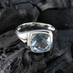 Amelia Abstract Blue Solitaire Ring