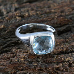 Amelia Abstract Blue Solitaire Ring